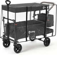 Sekey Regenschutz Transparent für Bollerwagen mit Dach, 110 x 60 x 75 cm