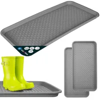 KOTARBAU® Sada 2 odkvapkávacích táckov na topánky 38x76cm Odkvapkávacia podložka na topánky Sivá odkvapkávacia podložka na topánky Plastový podnos na topánky Podnos na topánky Zimný podnos na topánky Pohár na topánky Podnos na topánky Úzky
