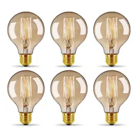 Edison Vintage Glühbirnen Set - 6 Stück Retro-Stil Filamentbirnen
