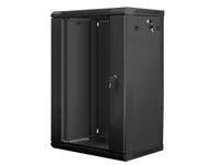 Lanberg WF01-6418-10B Rack 18U nástěnná police černá (WF01-6418-10B)