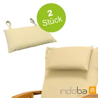 Indoba Sitzkissen Premium 2 Stück extra dick Beige