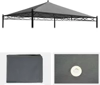 Náhradný kryt pre strešnú pergolu Pavilion Cadiz 3x3m ~ sivý