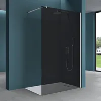 Mai & Mai 140x200cm Walk-In Dusche Duschwand für Dusche Duschabtrennung ESG-Sicherheitsglas 8mm NANO Glas BRAM3 Bremen1VG