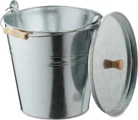 relaxdays Ascheeimer mit Deckel 12,5 Liter