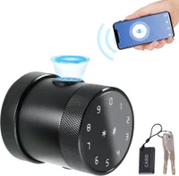 5-in-1-Smart-Tuerschloss zum Entsperren, schluesselloser Zugang, biometrischer Tuerknauf mit Tastatur, BT Tuya-App, Fernbedienung, Passwort, Fingerabdruck, Tuerschloss mit IC-Karte, mechanischer Schluessel fuer Zuhause, Apartment, Hotel, Buero