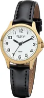 REGENT Damen-Armbanduhr analog Quarz Lederband W-0073