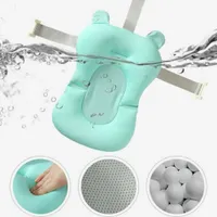 Baby Badewanne Kissen Pad Duschmatte faltbare Duschunterlage Badkissen Badesitz，Blau