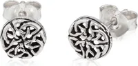 Paar Keltischer Knoten Ohrstecker 925 Silber 7mm Amulett Keltenknoten Ohrringe