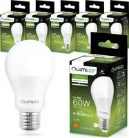 LUMILED A60 E27 LED žiarovka 8W nahrádza 60W žiarovku 806 lm 4000K neutrálna biela žiarovky 260° 6-pack
