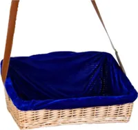 Bauchladen mit Tragegurt 43 x 29 cm Flechtkorb natur