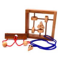 Seilpuzzle-Set mit unterschiedlichen, kniffligen Knobelspielen für Kinder und Erwachsene