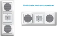 Busch Jäger Unterputz UP Bluetooth Radio 8217 U (8217U) Balance SI (sehr edel) Komplett-Set//Radioeinheit + 2 x Lautsprecher + 3-fach Rahmen 1723-914 + Abdeckungen Unterputzradio (Radio)