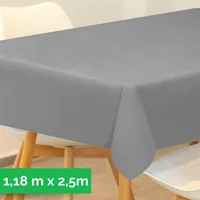 Tischdecke aus stoffähnlichem Vlies, 1,18m x 2,50m Grau,  100