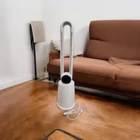 Rotorloser Standventilator Ventilator Fernbedienung Licht Weiß