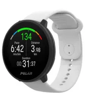 Polar Unite 3,1 cm (1.22 Zoll) IPS Schwarz  POLAR Bildschirmdiagonale: 3,1 cm (1.22 Zoll), Bildschirmauflösung: 204 x 240 Pixel, Bildschirmtechnologie: IPS, Marktpositionierung: Smartwatch, Display-Typ: Digital, Touchscreen: Ja, Farbe des Uhrengehäuses: Schwarz, Armbandfarbe: Weiß, Bandmaterial: Silikon, Bandgröße: S/L, Form: Rund, Herzfrequenzmonitor: Ja, USB Port: Ja, Batterietechnologie: Lithium Polymer (LiPo), Akku-/Batteriebetriebsdauer: 50 h, Batteriekapazität (Wattstunden): 174 mAh