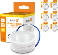 LED Insert Modul flach Warmweiß 3000K 450lm 230V 5W für Einbaustrahler MR16 Ersatz Ø 50mm Einbauleuchten Rahmen Leuchtmittel Abstrahlung für Standard Einbaustrahler Ultra flach nur 24mm