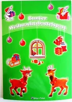 Bunter Weihnachtsbastelspass- Weihnachts Bastelbogen mit Adventskalender