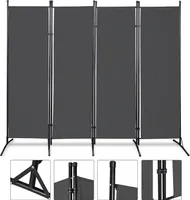 Jiubiaz Paravent Outdoor Raumteiler Garten Spanische Wand Trennwand Raumtrenner 4 teilig Anthrazit
