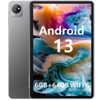 Tablet Android 13, WiFi 6, Blackview Tab 70 Wifi 10,1 Zoll 6 GB RAM 64 GB ROM ((1 TB TF erweitern) 6580 mAh Akku, 5MP+2MP Kamera Widevine L1 unterstützt  Android Tablet PC