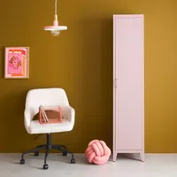 sweeek - Kinderzimmerschrank aus Metall, 3 Ablagen - Rosa