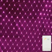 3X2m 200LEDs LED pohádkové světla pohádkové světla vnitřní venkovní vánoční osvětlení, růžová