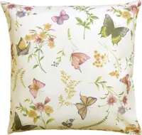 heimtexland ® Dekokissen Sitzkissen Schmetterling Garten Deko Natur Bunt Kissenhülle Stuhlpolster Typ794 Kissenhülle 50 x 50 cm