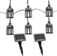 LED Solar Lichterkette, 20x Laterne, orientalisch, L 200 cm