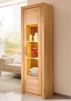 Vitrine Schrank Vitrinenschrank Regal Kernbuche teilmassiv geölt
