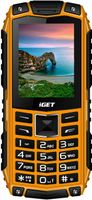 iGET Defender D10, Balken, Dual-SIM, 6,1 cm (2.4 Zoll), 0,3 MP, 2500 mAh, Schwarz, Orange