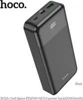 Powerbank 20000 mAh PD QC3.0 3A 20W, USB-A & USB-C Anschlüsse mit LED-Anzeige Schwarz