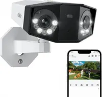 Reolink 4K Dual-Lens Überwachungskamera mit 180° Sichtwinkel Outdoor IP-Kamera, Person/Fahrzeug/Tier-Erkennung, Farb-Nachtsicht, Zwei-Wege-Audio