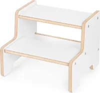 Obubu Tritthocker für Kinder, Montessori, Tritthocker Kinder, 2 Stufen - Weiß