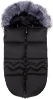 Fußsack Winterfußsack mit Kapuze 46 x 90 cm Kunstfellkragen Flecee Kinderwagen Schlitten Babyschale