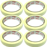 6x Malerkrepp Kreppband 18mm Klebeband Abdeckband Malerband Abklebeband Krepp