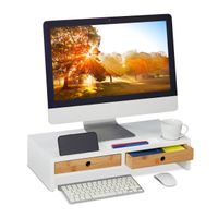 relaxdays Monitorständer mit Schubladen