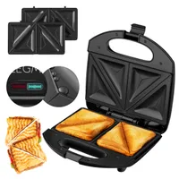 Zeegma Rotee Base Sandwichmaker 750 W LED-Leuchtanzeigen Schwarz