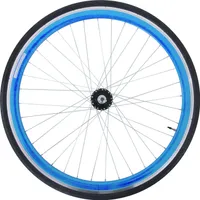 Galano Blade 700c Hinterrad Fixie Komplettrad mit FlipFlop Nabe und Reifen Fixie blau