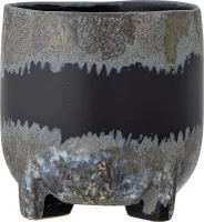 Nasru Blumentopf, Schwarz, Steingut