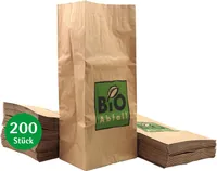 bioMat Kompostierbare 15l Bioabfallbeutel aus Kraftpapier, 200 Tüten, Reißfest, Nassfest