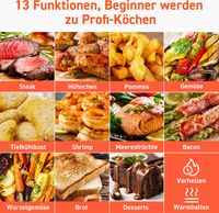 Cosori Premium 5,5-Liter Heißluftfritteuse mit Spießgestell, Schwarz Cosori Premium 5,5-Liter Heißluftfritteuse mit Spießgestell, Schwarz
