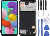 Für Samsung Galaxy A51 A515F Display Full TFT LCD mit Rahmen Einheit Touch Ersatzteil Reparatur Schwarz (ohne Fingerprint)