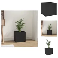 vidaXL Pflanzgefäß Schwarz 40x40x40 cm Holzwerkstoff -  Blumentöpfe & Pflanzgefäße