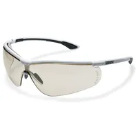 uvex Bügelbrille sportstyle schwarz/weiß Scheibentönung braun