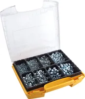 SECOTEC Profi Sicherungs-Muttern-Set im hochwertigem I-Boxx Sortimentskoffer; 760 Stück Gewindemuttern DIN985 verzinkt