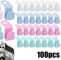 100STK Kleiderbügel Verbindungshaken Kaskadierende Kleiderbügel Platzsparender Kleiderbügel Kleiderbügel