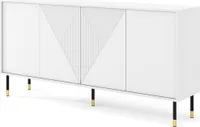 Buffet Aglaé mit 4 Türen, Weiß, 180cm