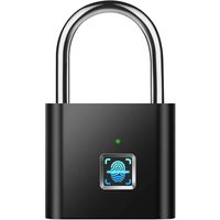 Fingerabdruck-Vorhängeschloss Mini Smart Vorhängeschloss Keyless USB-Aufladung Biometrisch Hohe Sicherheitsverriegelung für Gym Locker, Shed Locker, Lagereinheiten, Gepäck, Koffer