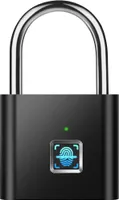 Fingerabdruck-Vorhängeschloss Mini Smart Vorhängeschloss Keyless USB-Aufladung Biometrisch Hohe Sicherheitsverriegelung für Gym Locker, Shed Locker, Lagereinheiten, Gepäck, Koffer