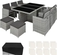 Rattan Sitzgruppe New York mit Aluminiumgestell