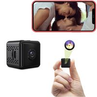 Mini Kamera, Full HD 1080P Tragbare Kleine Überwachungskamera mit Bewegungserkennung und Infrarot Nachtsicht Compact Sicherheit Kamera für Innen und Aussen